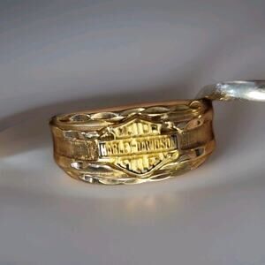 HARLEY DAVIDSON 10KT YELLOW GOLD Ring Size 11 Weight 5.2 Grams